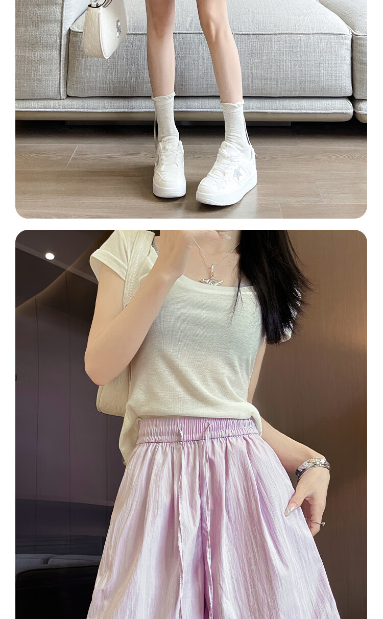 Xueqiman Ice Silk Quick-Dry Yamamoto Women's Shorts Summer 2026 New Loose Fit High-Waist Slimming Wide-Leg Sports Pants 4