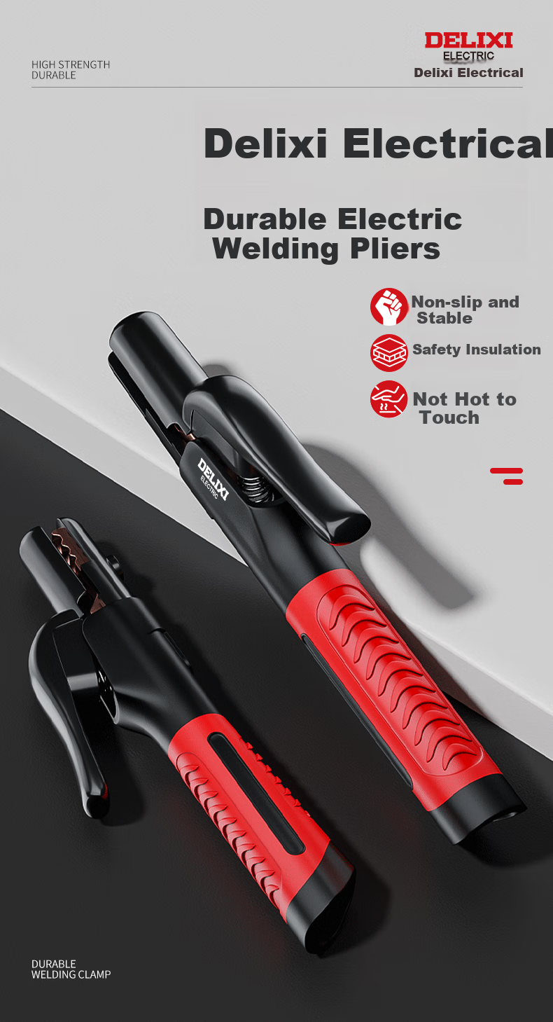 DELIXI Welding Clamp, Industrial-Grade Anti-Scalding Welding Clamp, Argon Arc Welding Gun Accessories, Copper Welding Clamp 1