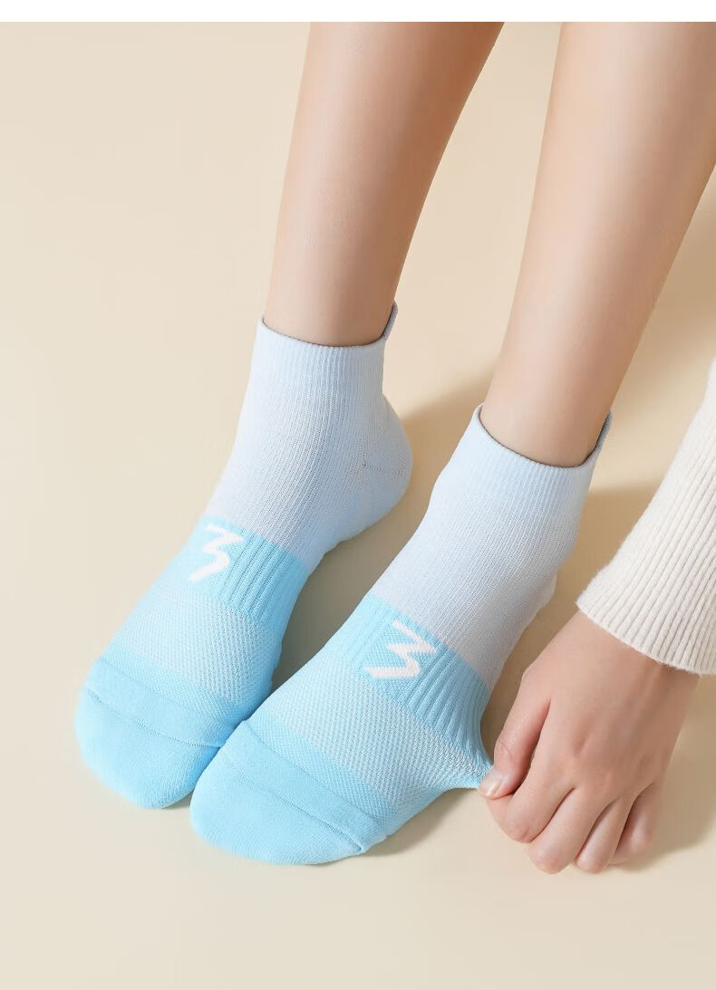 361° Sports Ankle Socks Men's Non-Slip Socks Women's Running Socks Green Blue / 4 Pairs One Size 12