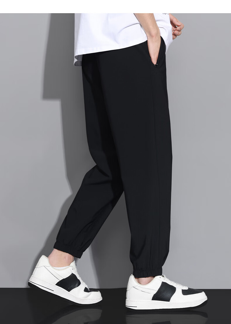 JEEP SPIRIT Men's Loose Straight-Leg Pants, Versatile Wide-Leg Trousers for Spring And Autumn, Casual Long Pants for Men, Black, Size M 14