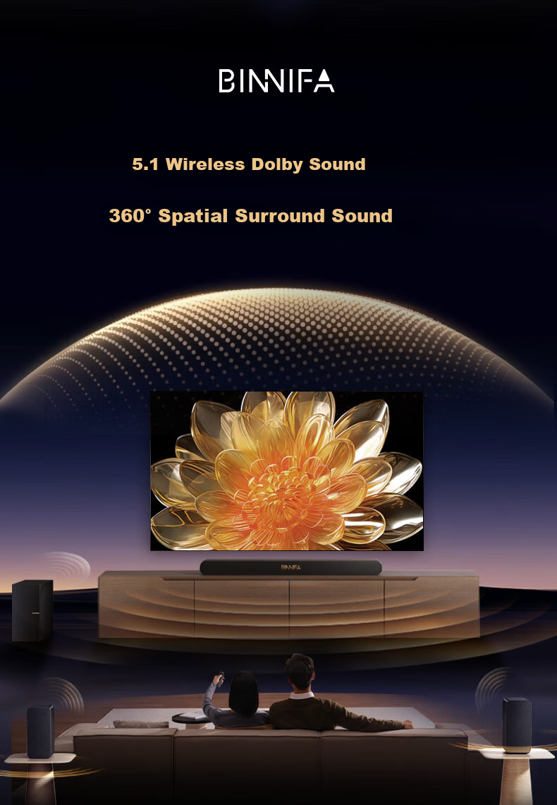 BINNIFA Soundbar TV Speaker, 5.1 Dolby DTS Decoding, Home KTV Package, Surround Sound Home Theater, Karaoke for Living Room, with Microphone 1