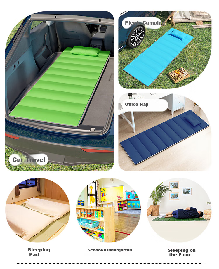 Hengxiangmeng Car Mattress SUV Rear Seat Sleeping Pad Trunk Car Back Seat Sleeping Aid Foldable Single Soft Cushion 2