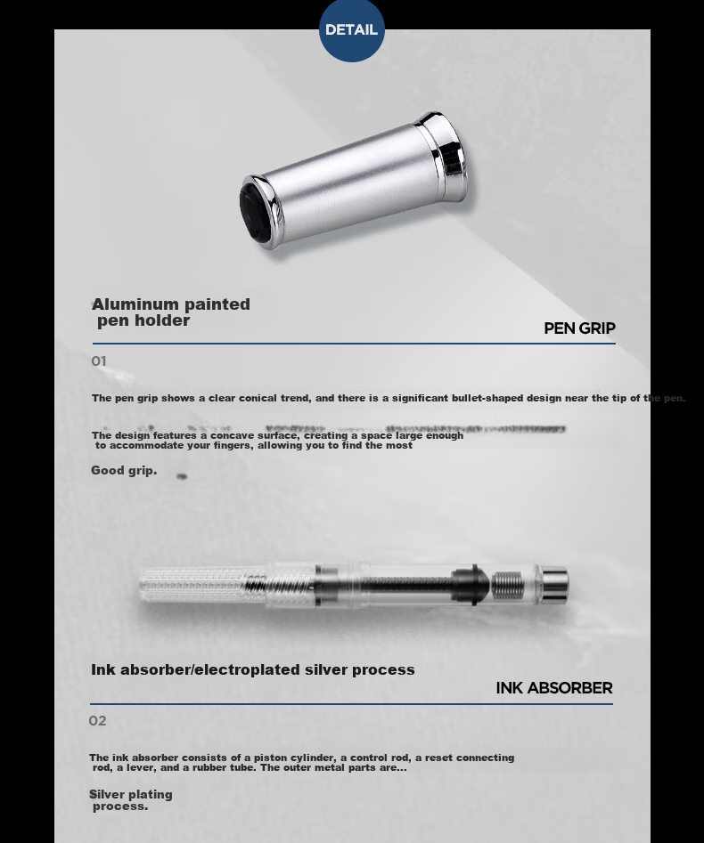 MONTAGUT [Best-Selling Product] Fountain Pen for Adults, Writing Practice, High-End Business Office Holiday Gift, Pen Case Set, Royal Series Blue Liya 3