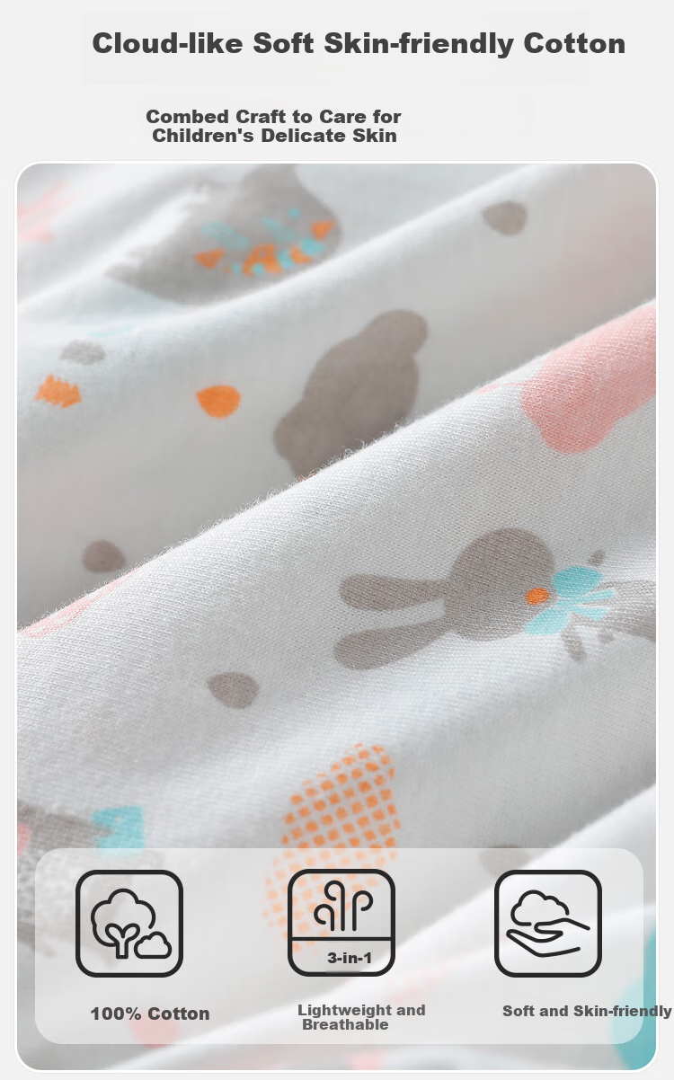 YUZHAOLIN Girls' Pajamas Spring Children's Home Wear Set for Young And Older Kids, Pure Cotton All-Season Air Conditioning Clothes, Animal Park Desig 2