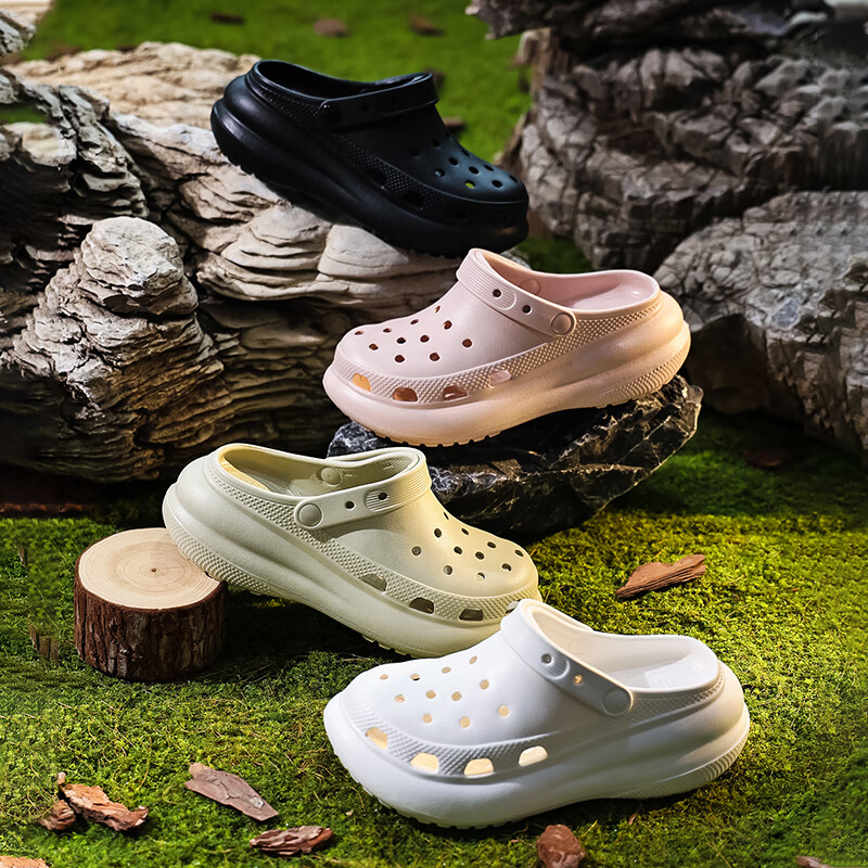 GUOLUOFEI Women's Puff Clog Sandals, Outdoor Wear-Resistant Thick Sole, Summer Water-Wading Heightening EVA Closed-Toe Sandals, Pink, Size 35-36
