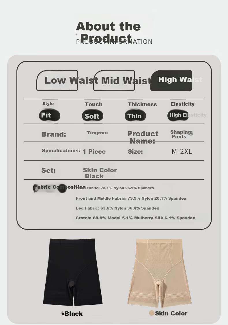 GRACEWELL High-Waisted Tummy Control Shapewear Underwear for Women, Anti-Exposure Seamless Strong Belly Slimming Postpartum Waist Trainer Butt-Lifting Safety Shorts 8
