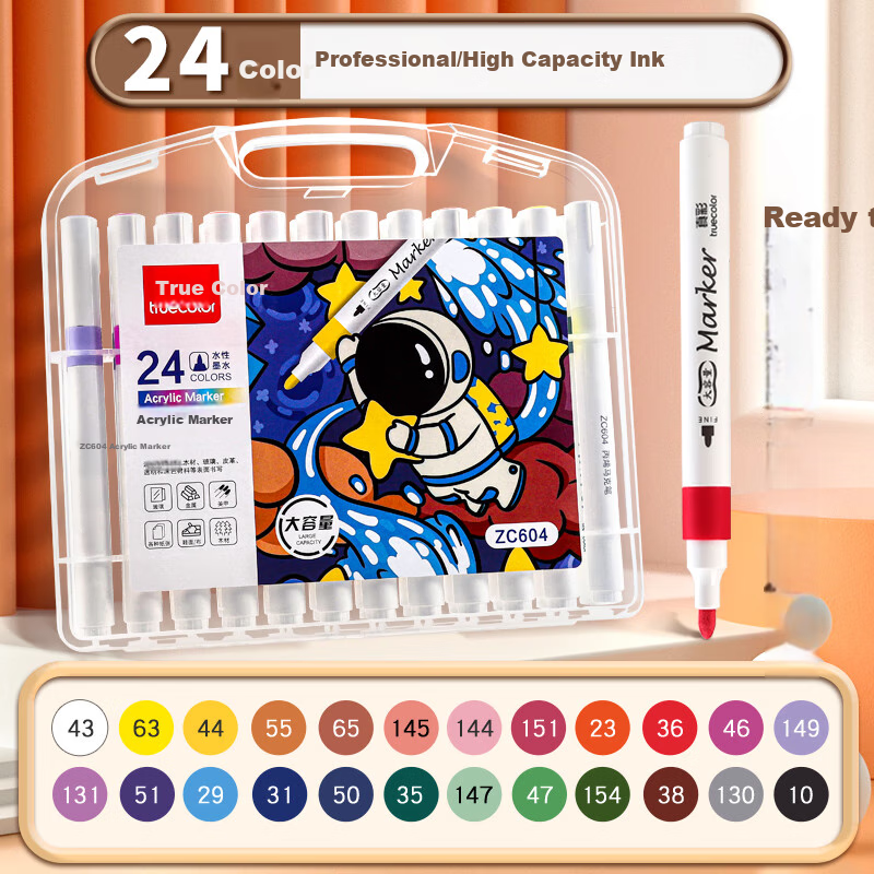 Акриловые маркеры TRUECOLOR 24 цвета
