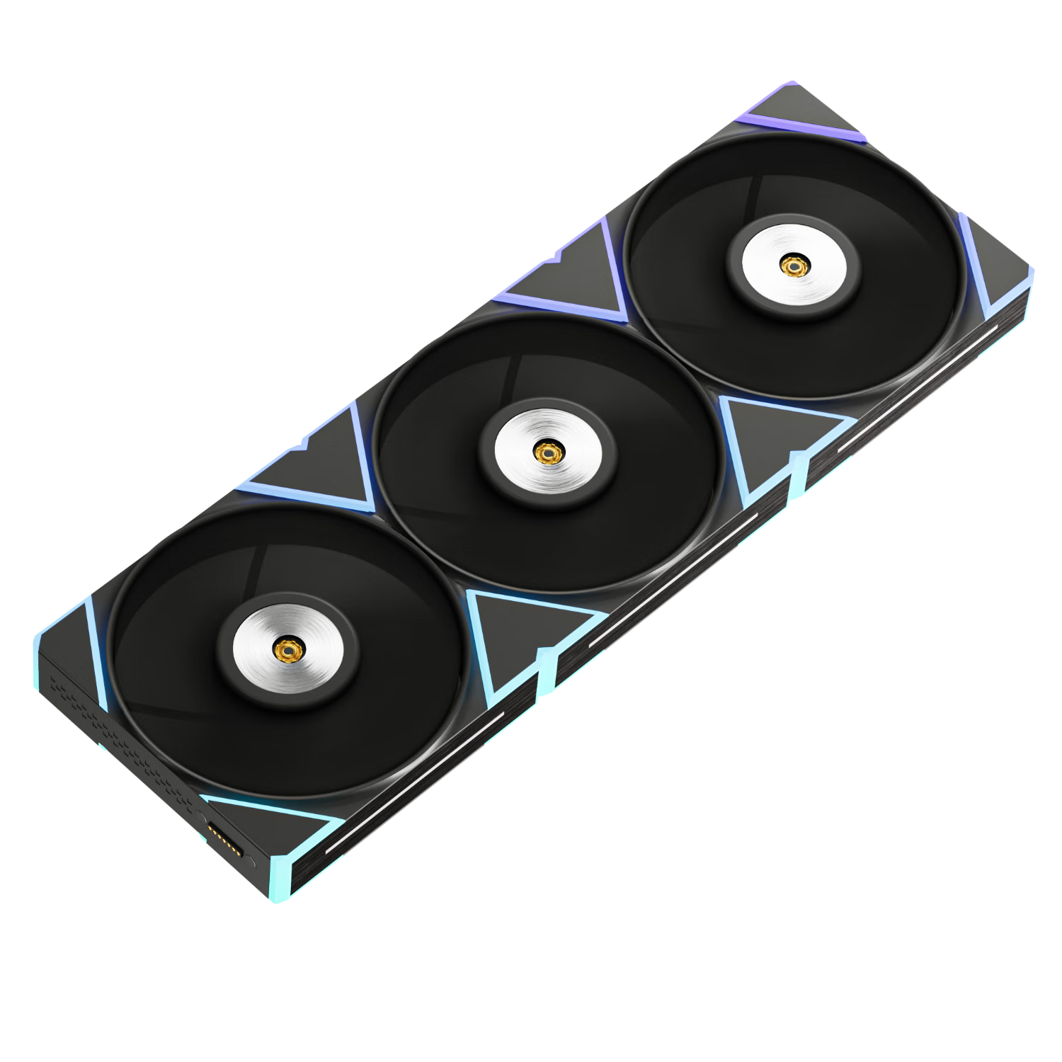 Aigo Starlight S12 Black Anti-Rear Triple Pack, ARGB Lighting Effects, 5V 3-Pin RGB Sync, Magnetic Building Block Case Fan 12CM