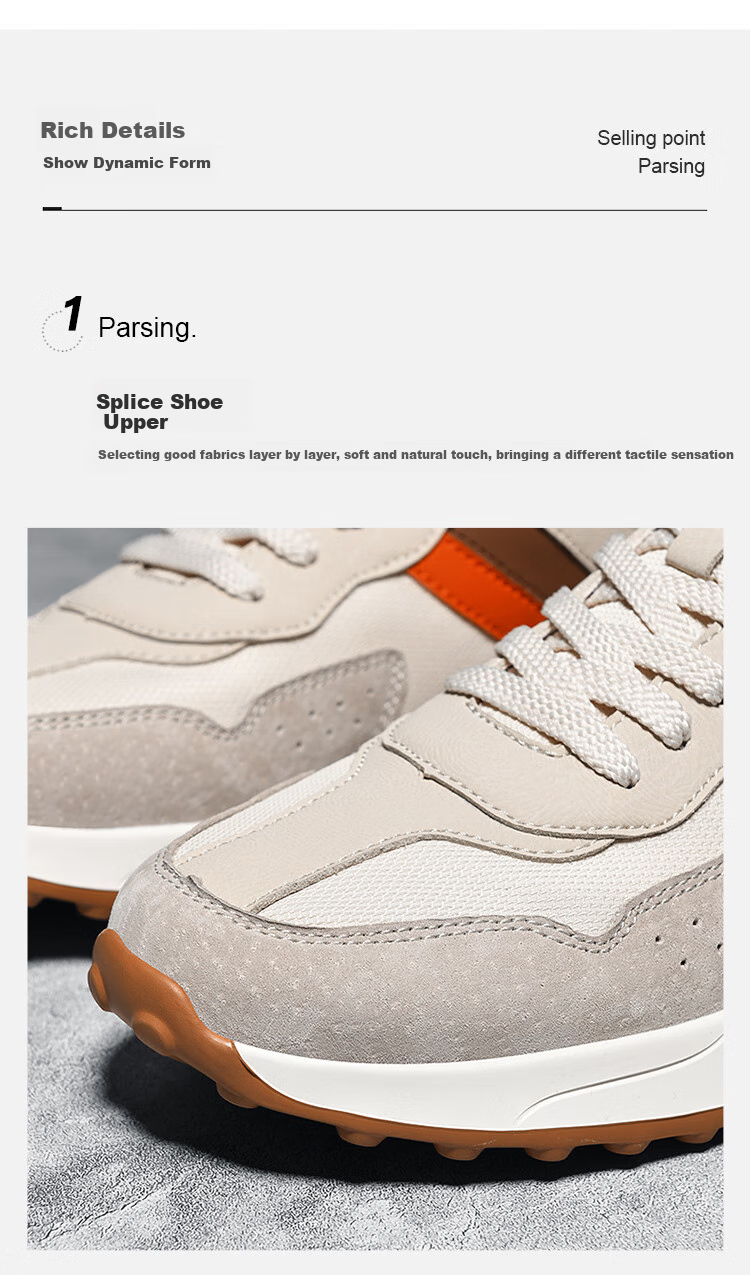 CARTELO Men's Casual Shoes, Breathable Trendy Versatile Travel Shoes, Men's Running Sneakers QH8038 White-Gray 41 8