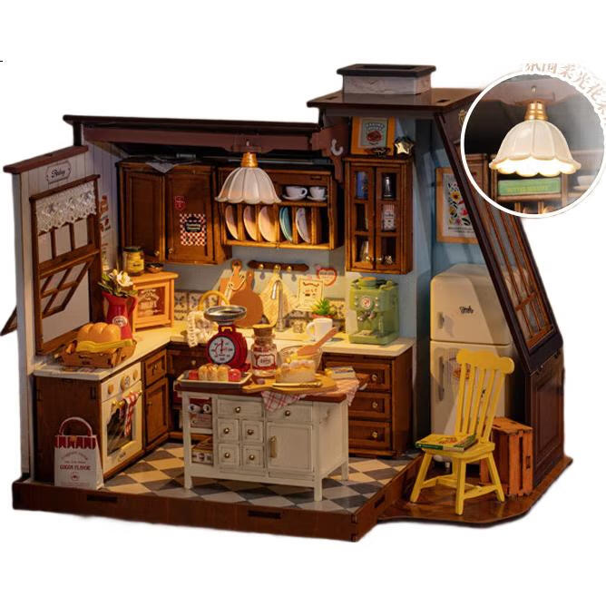 Конструктор Rolife "Пекарня" DIY Dollhouse, подарок на день рождения, День Святого Валентина, Новый год