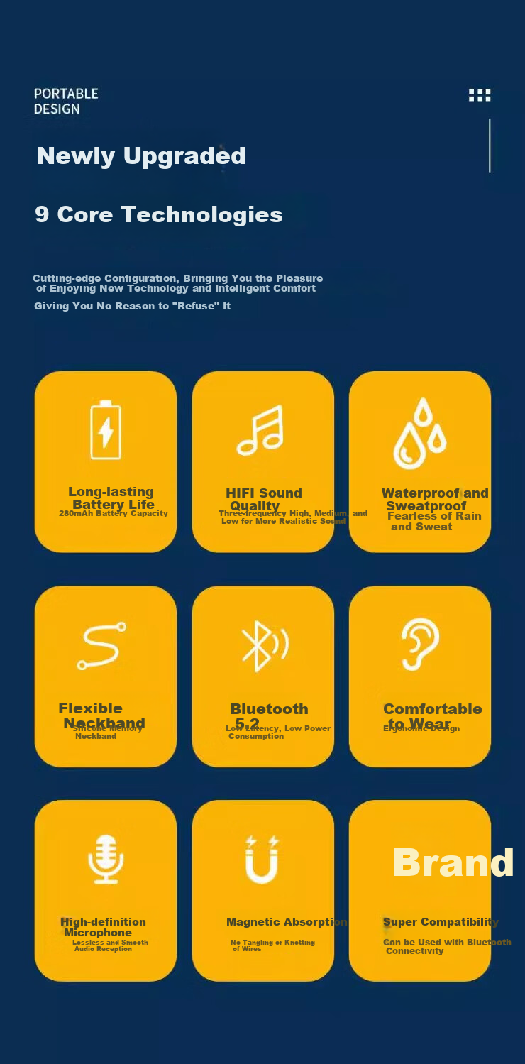 Latuo Neckband Bluetooth Headphones, Latest Model 2025, Noise-Cancelling Earphones, Bluetooth 4