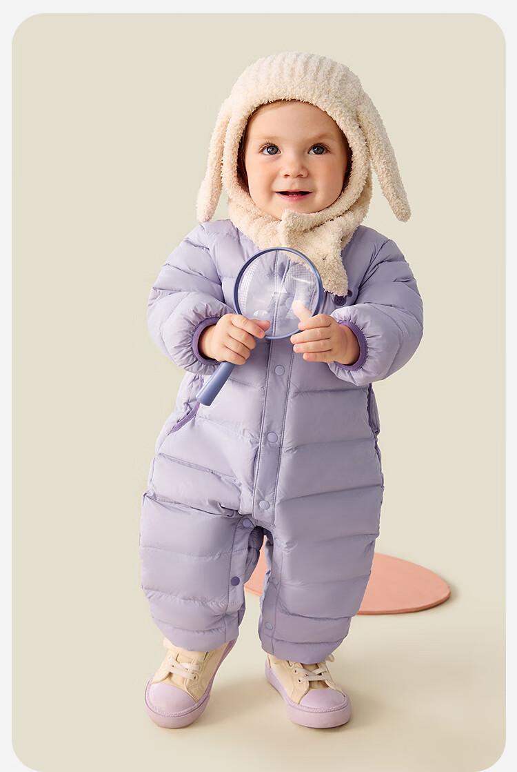 Minibala Bala [Three-proof] Children's Down One-piece Suit Baby Clothes Warm Romper 2025 New Model 7