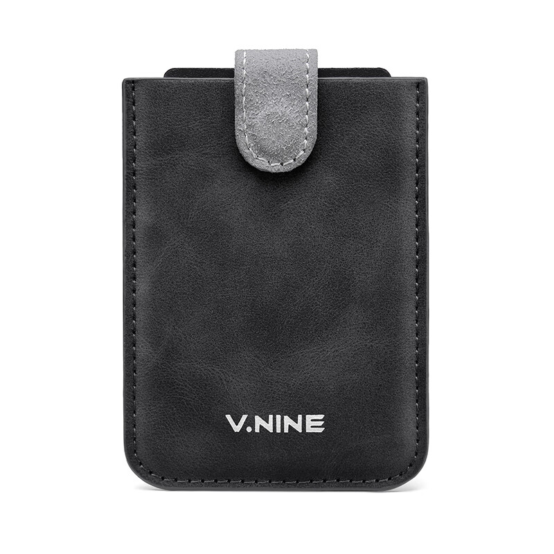 V.NINE Men's Slim Portable Card Holder, Integrated Pull-Out Business Short Wallet with Multiple Card Slots, Gift Box Packaging for Me