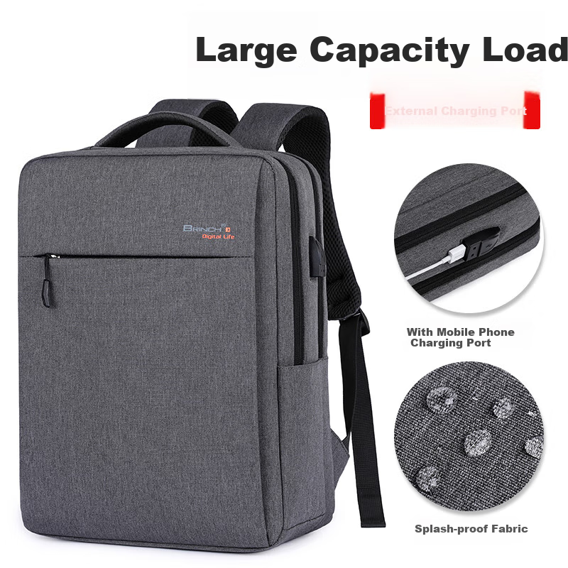 BRINCH Laptop Backpack 17/17.3 Inch Business Travel Large Capacity Shockproof Suitable for Apple Huawei Laptops