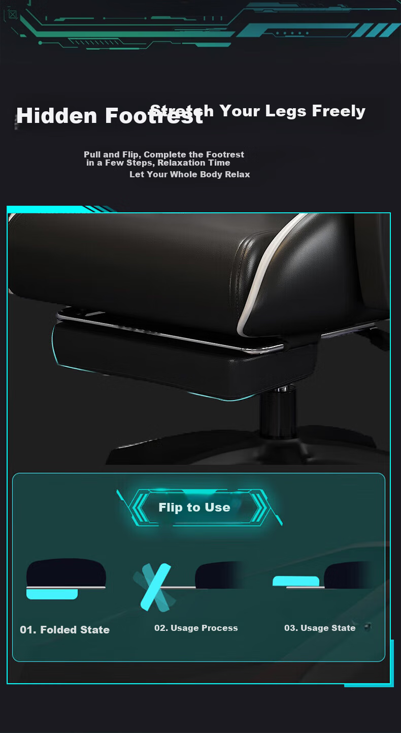 Quanpinwu Gaming Chair, Computer Chair for Men, Comfortable for Long Sitting, Office Chair, Reclining, Dormitory Ergonomic Chair, Height Adjustable, Gaming Seat 5