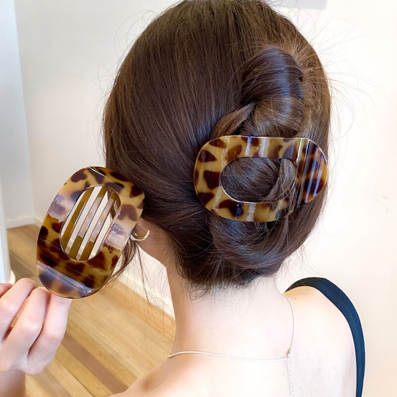 Dongyi Premium Hair Clip for Women High-End Back Hair Bun Claw Clip Wide Hair Accessory Luxury Hairpin Qixi Valentine's Day Gift 3