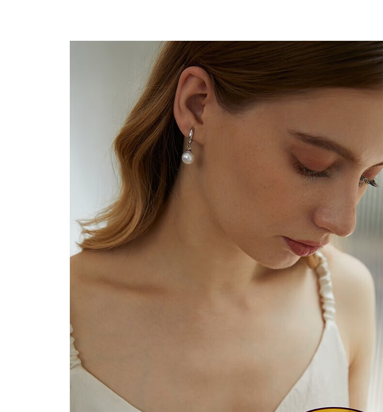 Grace Girl Earrings for Women, Elegant High-End Pearl-Like Studs, Anniversary Birthday Gift for Wife 4