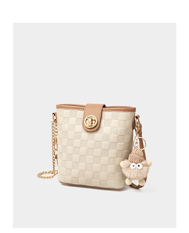 Aokang Women's Handbag, Cowhide, Trendy Diamond Pattern Bucket Bag, Light Luxury Crossbody Shoulder Bag, Birthday Mother's Day Gift for Mom Or Wife 12