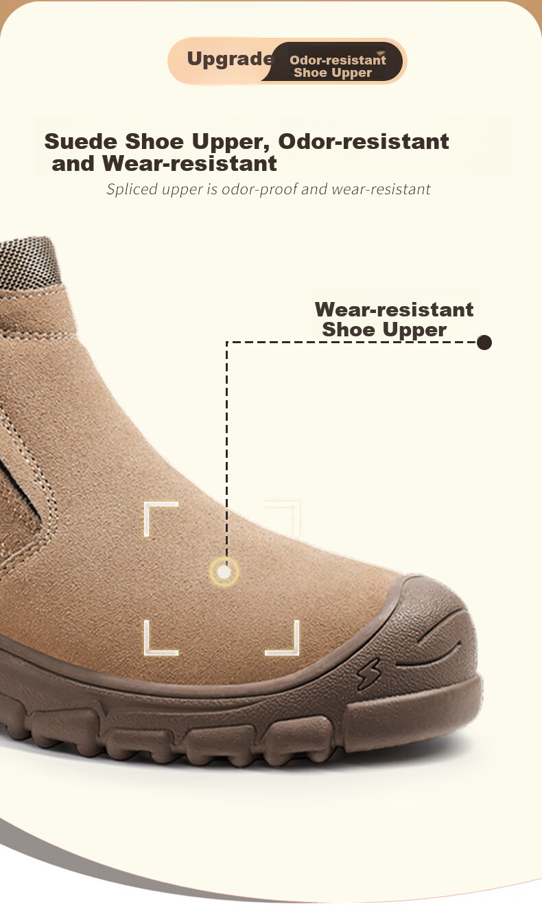 GUYISA Welding Safety Shoes for Men with Steel Toe Cap, Anti-Smashing, Puncture-Resistant, Scald-Proof, Lightweight, Wear-Resistant Work Boots 3005 Size 41 4