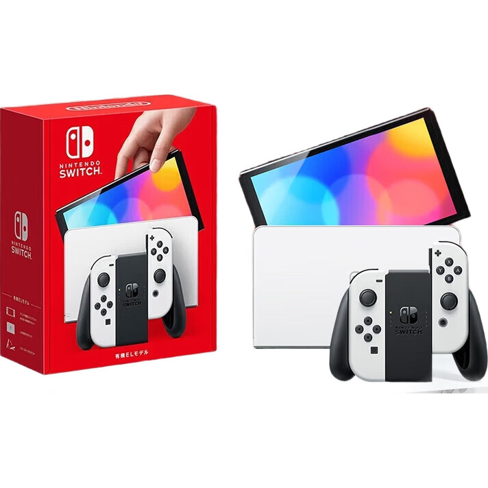 Игровая консоль Nintendo Switch OLED, японская версия, белая, портативная, с поддержкой подключения к телевизору, с контроллерами Motion-Sensing