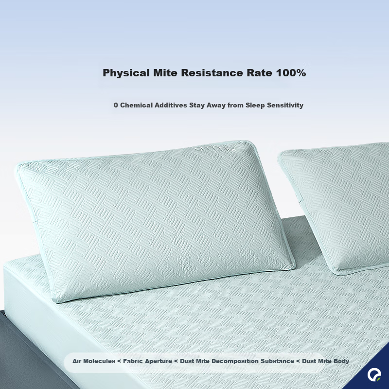 Anmino Anti-Mite Antibacterial Ice Silk Pillowcase Cooling Pillowcase Baby-Grade A Summer Home Cooling Pillowcase Pair