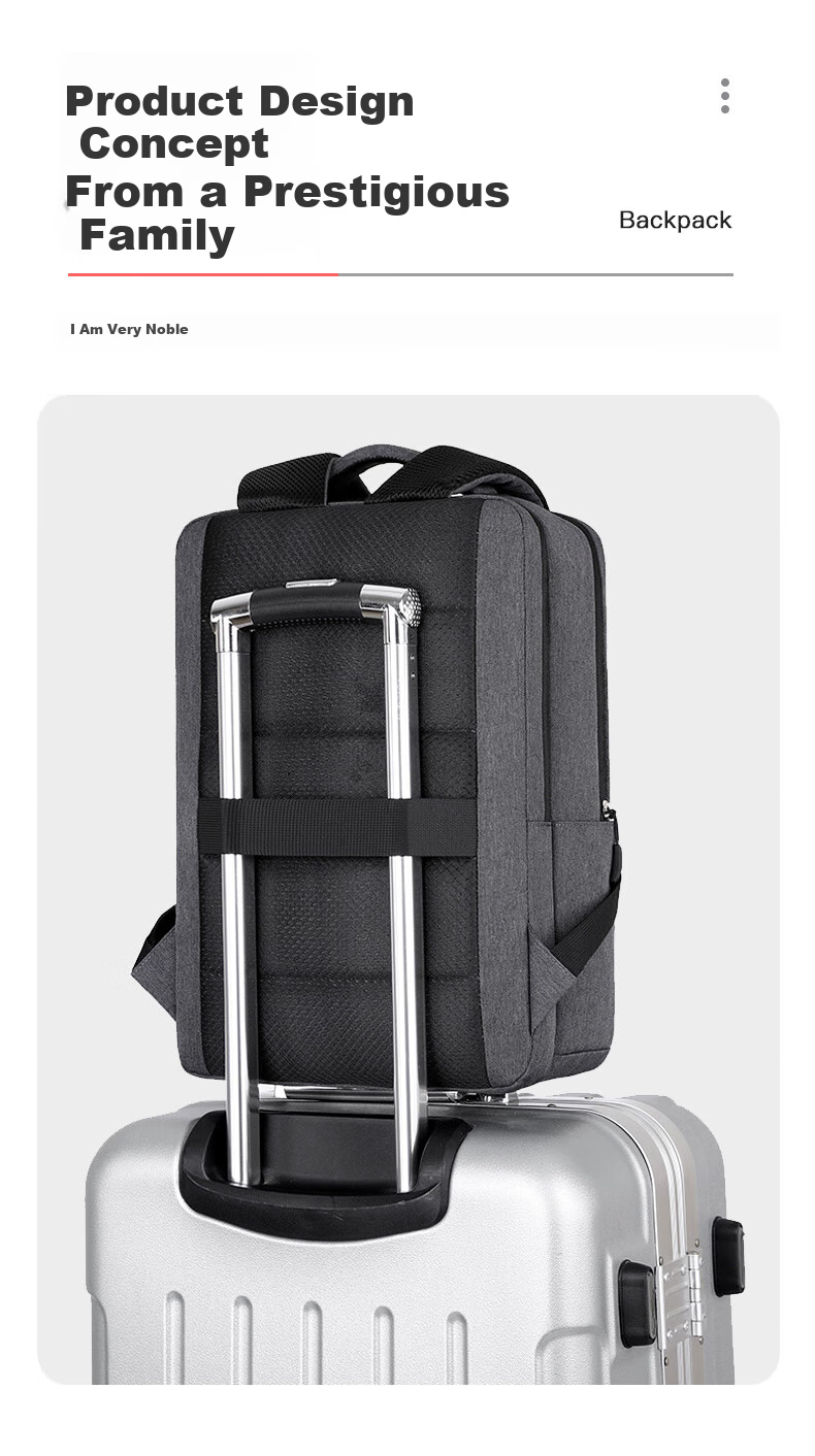 BRINCH Laptop Backpack 17/17.3 Inch Business Travel Large Capacity Shockproof Suitable for Apple Huawei Laptops 9