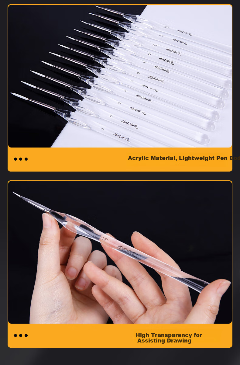 Mont Marte Line Drawing Pens, Set of 11, Complete Set of Drawing Pens, Line Pens for Digital Oil Painting, Outlining Pens, Border Pens, Sketching Pens, BMHS0056 Art Supplies for Sketching And Art Educatio 8