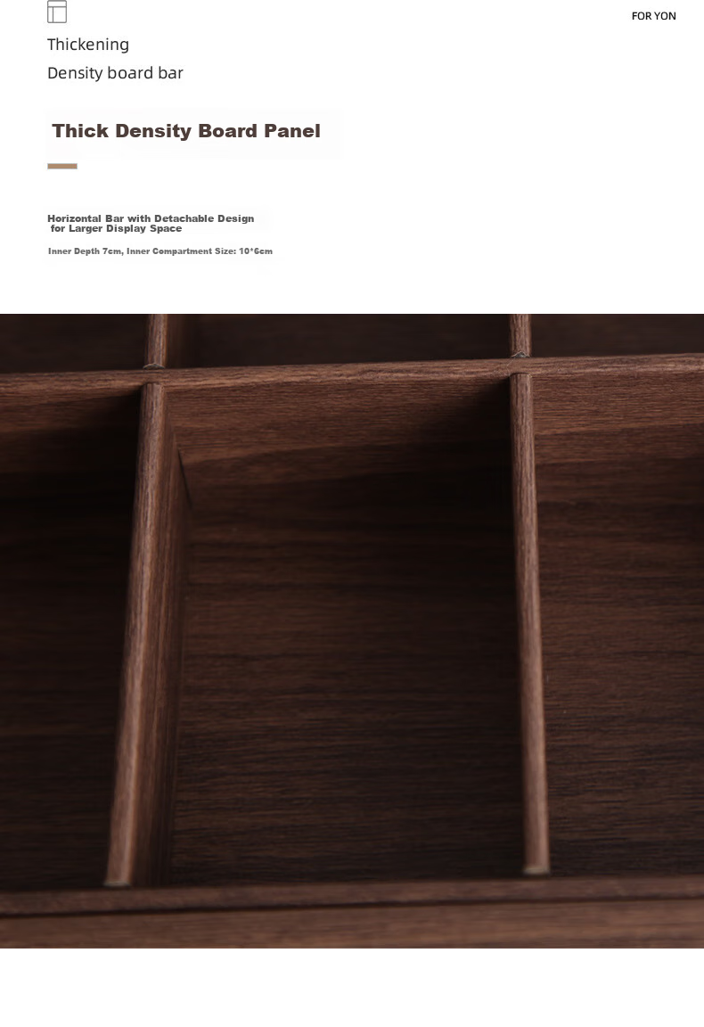 DUOJINJIANG Handmade Wooden Watch Storage Box with Multiple Watch Slots, Dustproof Velvet Interior, Walnut Wood, 6 Watch Slots, Elegant Gift 8