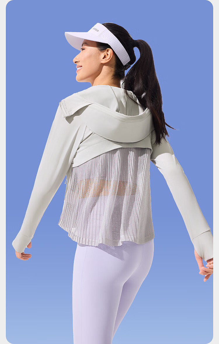 BOSIDENG Summer National Standard Original Yarn Sun Protection Jacket for Women UPF100+ UV Protection Casual Sports Travel Coat 13
