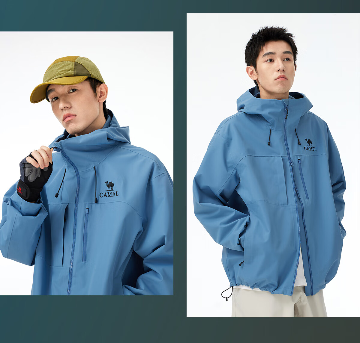 CAMEL Men's 2025 New Single-Layer Lightweight Windproof Hiking Mountaineering Jacket A35CA31272 L 1