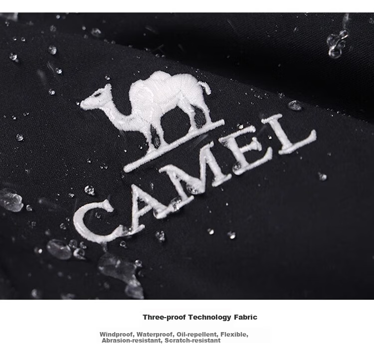 CAMEL Outdoor Three-In Jacket for Men And Women, Autumn And Winter New Fleece Inner Layer, Windproof And Waterproof Coat, Mountaineering Wear 35