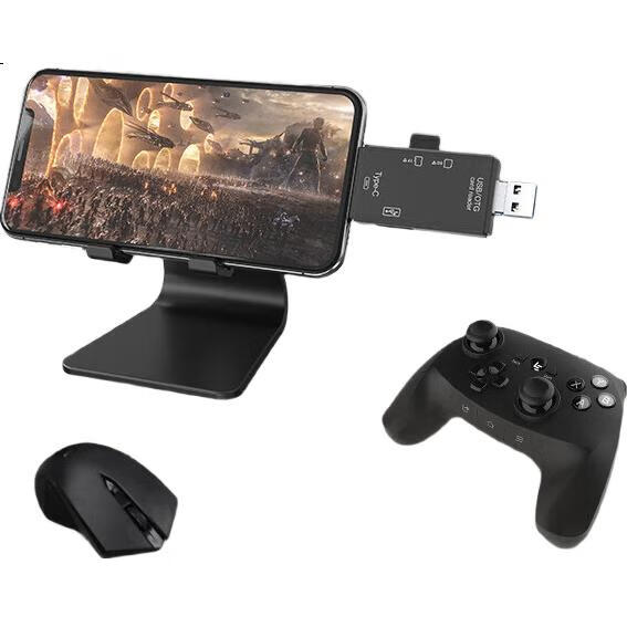 LinkStone USB/Type-C Card Reader, SD/TF/Udisk Multi-Function Four-In Card Reader, Computer and Phone OTG Card Reader, Supports Camera Drone Dash Cam Memory Cards