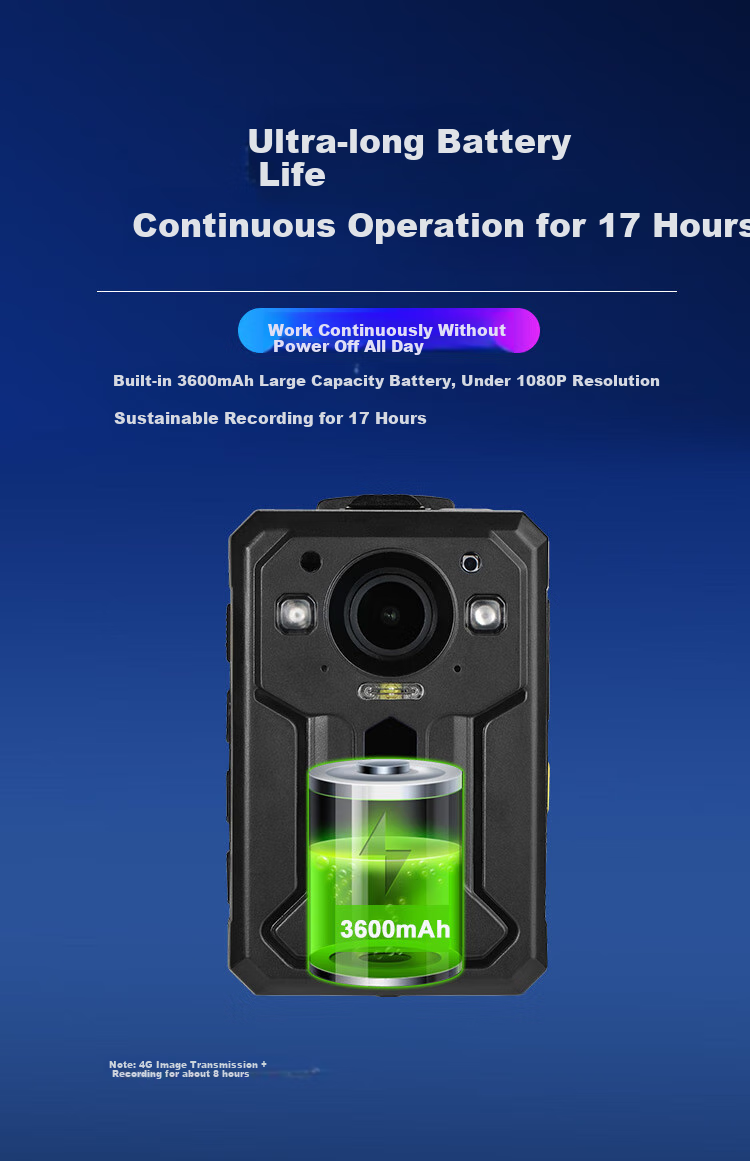 Yizhi 4G Law Enforcement Body Camera, Real-Time Remote Monitoring, Interconnected, Beidou Positioning, Intercom, HD Video Recording F8 64GB 16