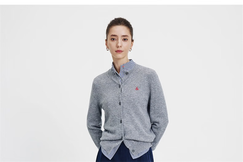 Navy Sail Italy Small Sailboat Women's Knitwear 100% Wool Cardigan Sweater Jacket 2334092021 Blue S 5