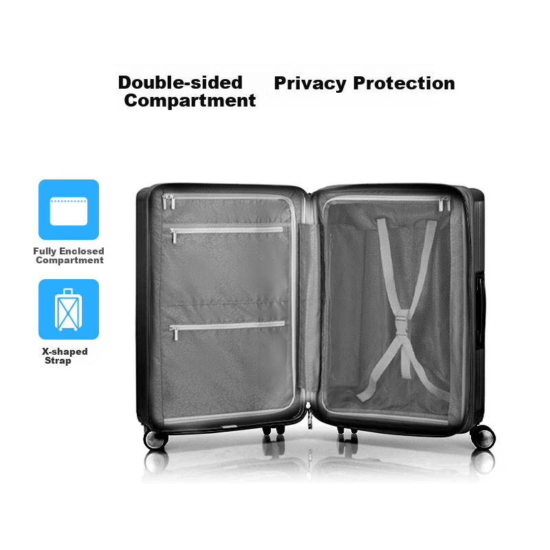Чемодан AMERICAN TOURISTER 20-дюймовый, расширяемый, с кодовым замком, черный