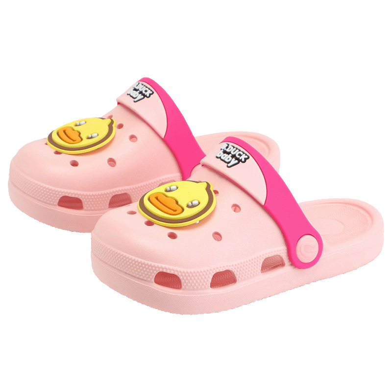 B.Duck Children's Garden Shoes, Boys' Comfortable Clogs, Girls' Baby Slippers, 5965 Pink, Size 28