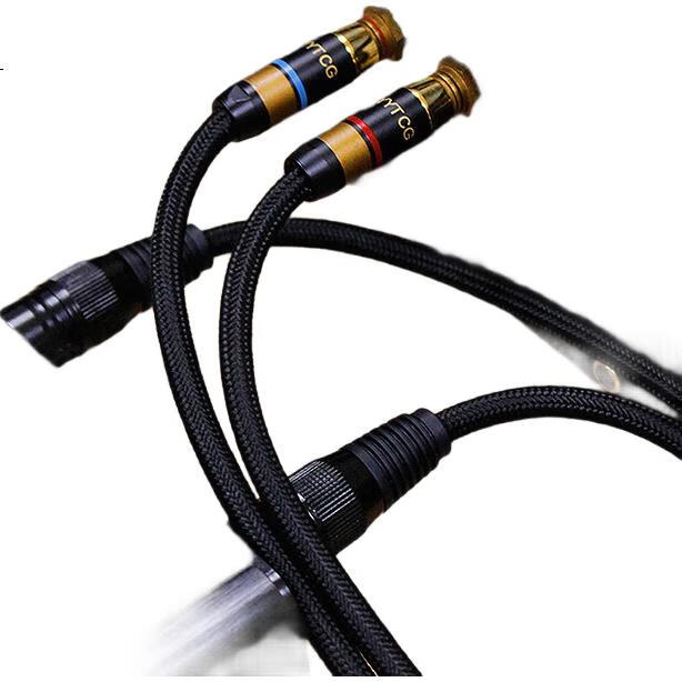 Аудиокабель YYTCG Pure Copper Lotus Head RCA to XLR, 1 метр, черный