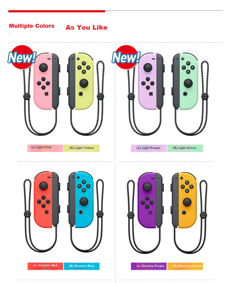 Nintendo Switch Joy-Con Controller [Overseas Version], First Generation OLED Battery Life Game Controller, Left Purple Right Orange, NS Peripheral Accessory Controller, Compatible with Chinese Version, Japanese Version, Hong Kong Versio 11