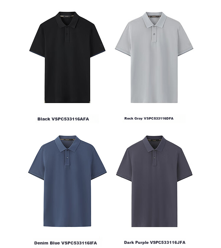 YOUNGOR [Moisture-Wicking] Summer 2026 New Breathable Cotton Elastic Collar Short-Sleeve POLO Shirt, Rock Gray, 3XL 15
