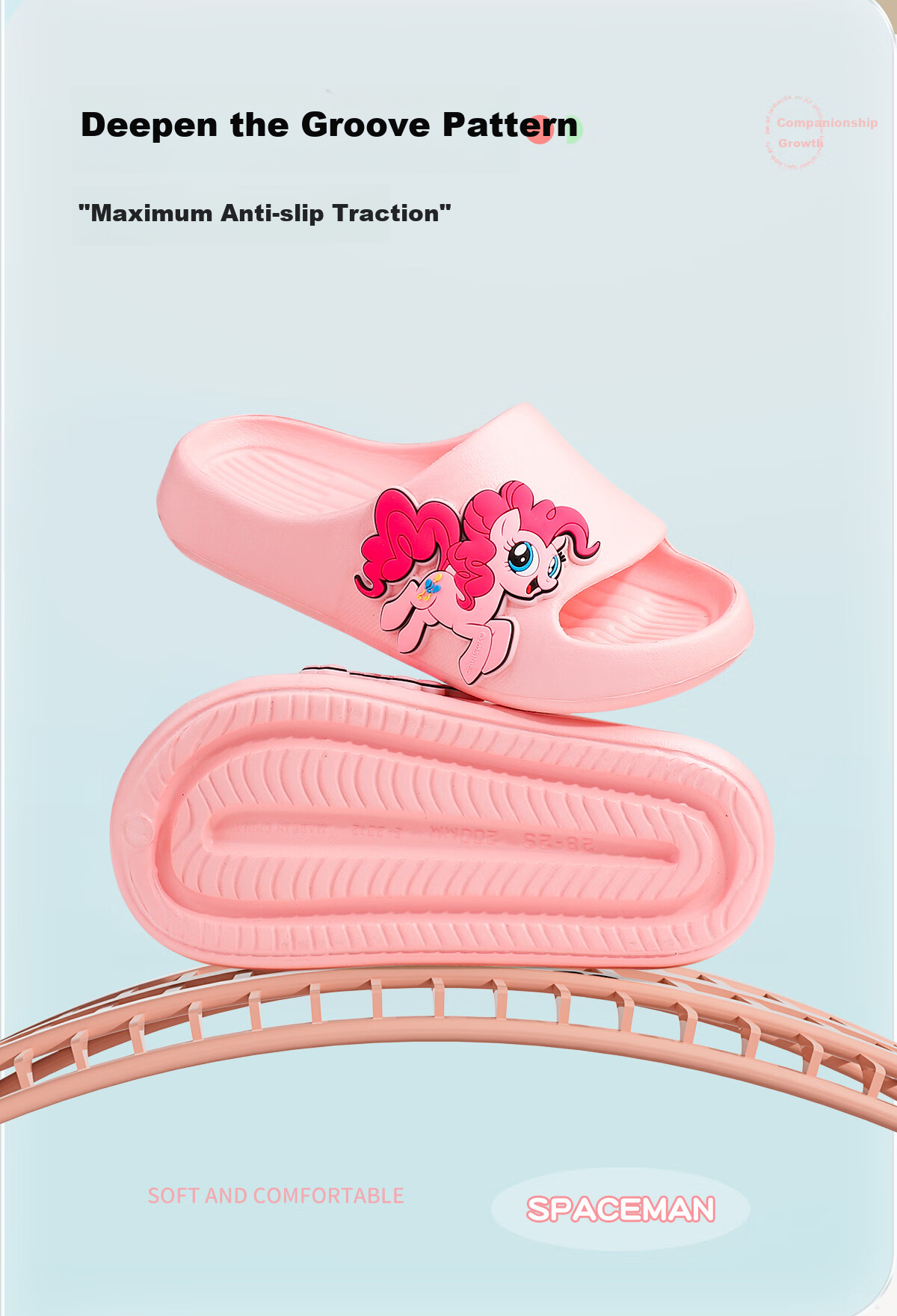 MY LITTLE PONY Kids Summer Slippers Girls Non-Slip Soft Sole Sandals Off-White 220 6