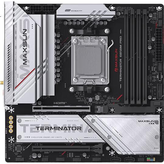 Материнская плата MAXSUN Terminator B850M PRO WIFI, AM5, DDR5, Wi-Fi 6E, M-ATX