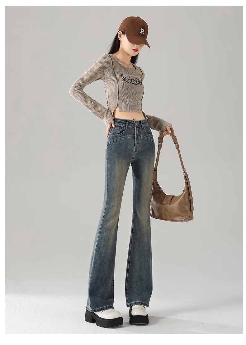 Jeanswest Women's Spring Summer Loose Slim Fit Stretchy Cement Gray High Street Straight Leg Cigarette Pants Cement Gray XL 2