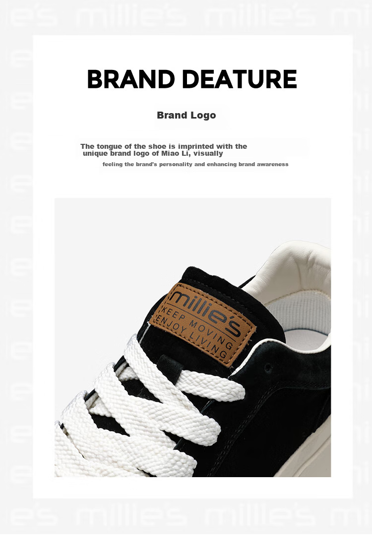 Millies Men's Shoes, New Versatile Couple Shoes, Thick-Soled Shell Toe Biscuit Shoes, Height-Increasing Soft-Soled Casual Sneakers for Men U1261 3