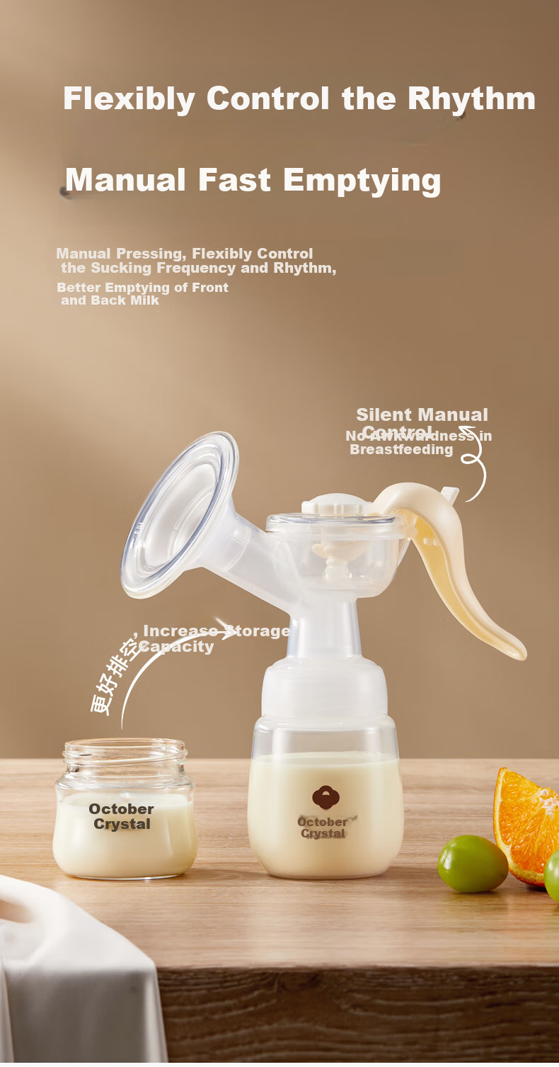 Shiyuejiejing Manual Breast Pump, Postpartum Portable Hand-Operated Breast Pump, Milk Collector 4