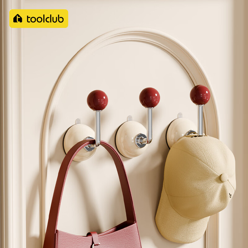 Bydoll Suction Cup Door Hook Hat Rack, ABS Suction Cup Wall-Mounted