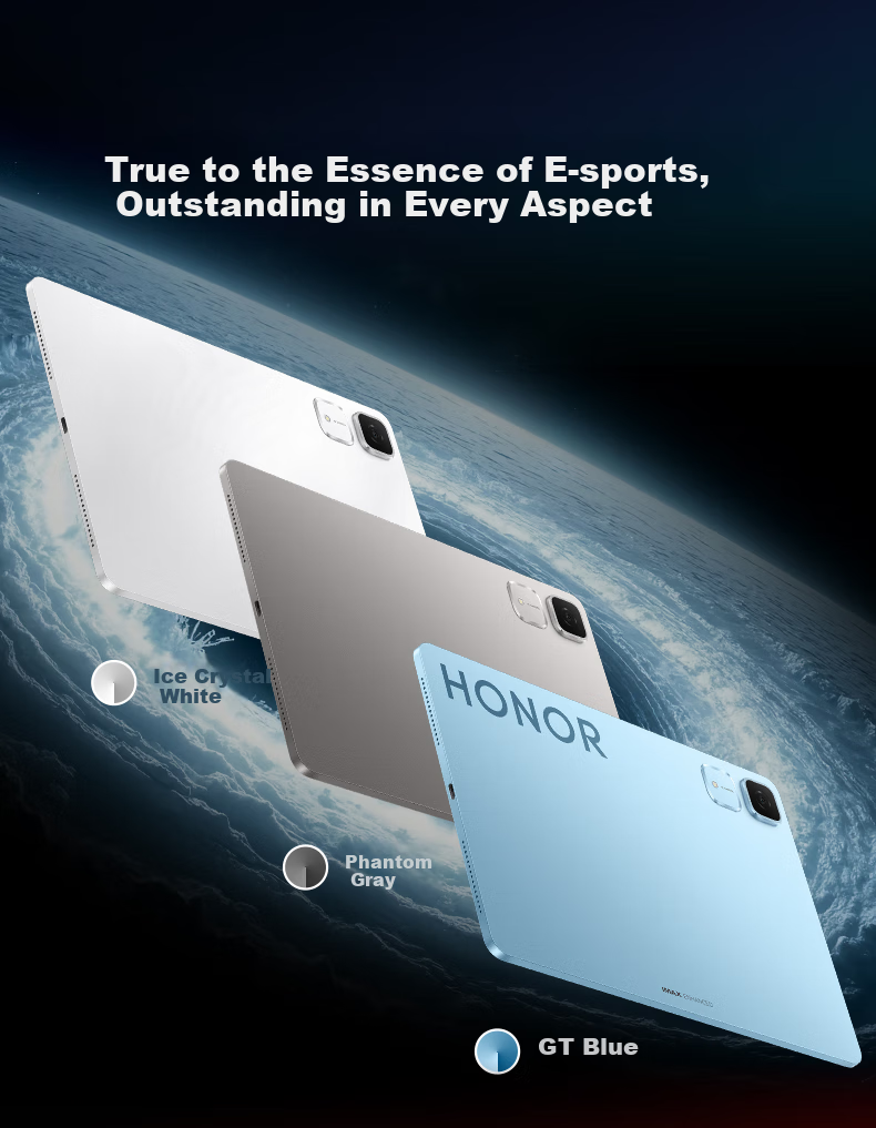 HONOR Tablet GT [Subsidies], 11.5-Inch Tablet Computer, 2.8K Eye-Protection Gaming Screen, High Cost-Performance Ratio, 8GB+256GB, Ice Crystal White, HONOR GT Series 20