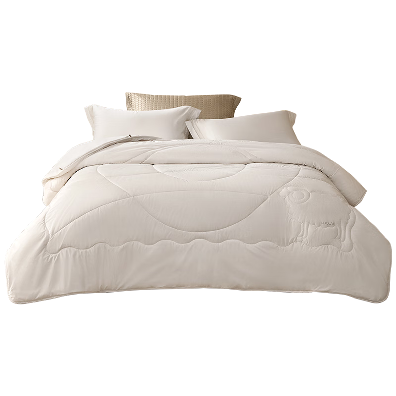 LUOLAI Home Textiles Wool Comforter, 60-Count Pure Cotton 100% Wool Duvet Insert, Class A Antibacterial Warm Winter Quilt, Approximately 9.9 Ji