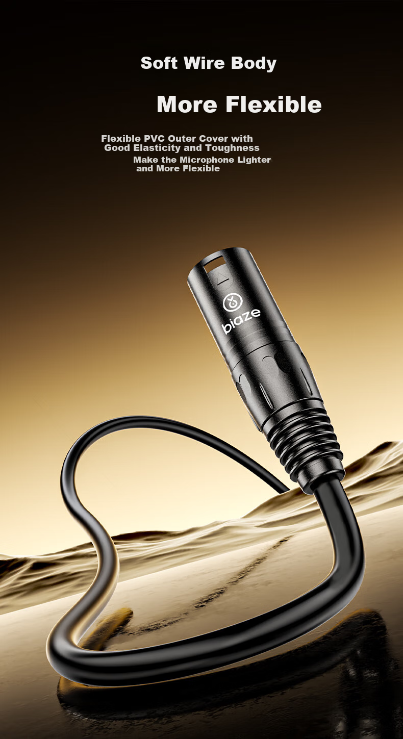 BIAZE Karaoke Microphone Cable with Male to Female Connector, Karaoke Live Streaming Microphone Headset Cable for Mixer, Speaker, Amplifier, Camera, Balanced XLR Cable 10 Meters 7