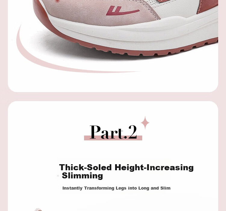 Huili Official Women's Sneakers, New Trendy Shoes for Spring 2026, Pink, Size 35 9