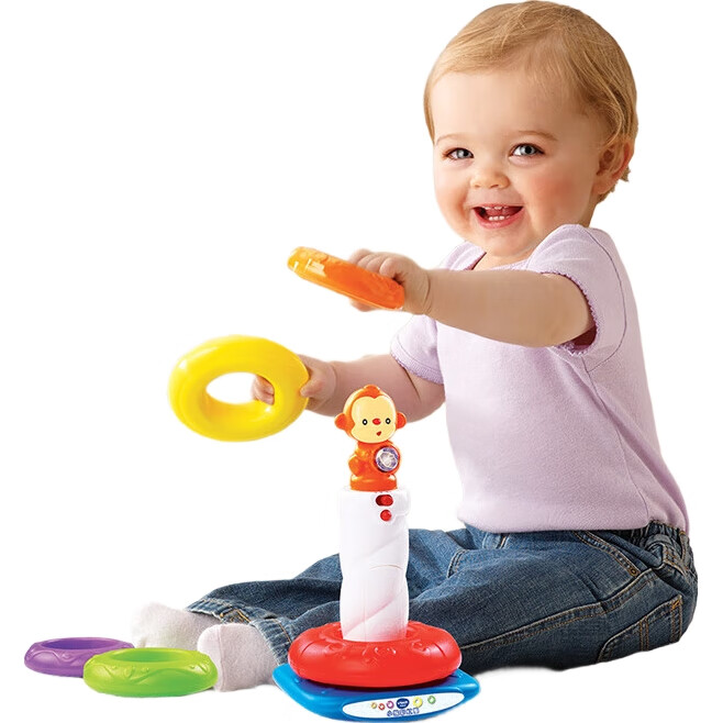 Развивающая игрушка Vtech "Обезьянка Радужное Кольцо", музыкальная, для детей от 6 месяцев, подарок для новорожденных